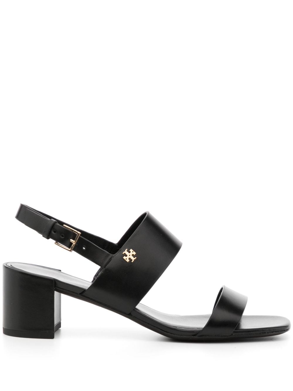 Tory Burch Double T 50mm leather sandals - Black von Tory Burch