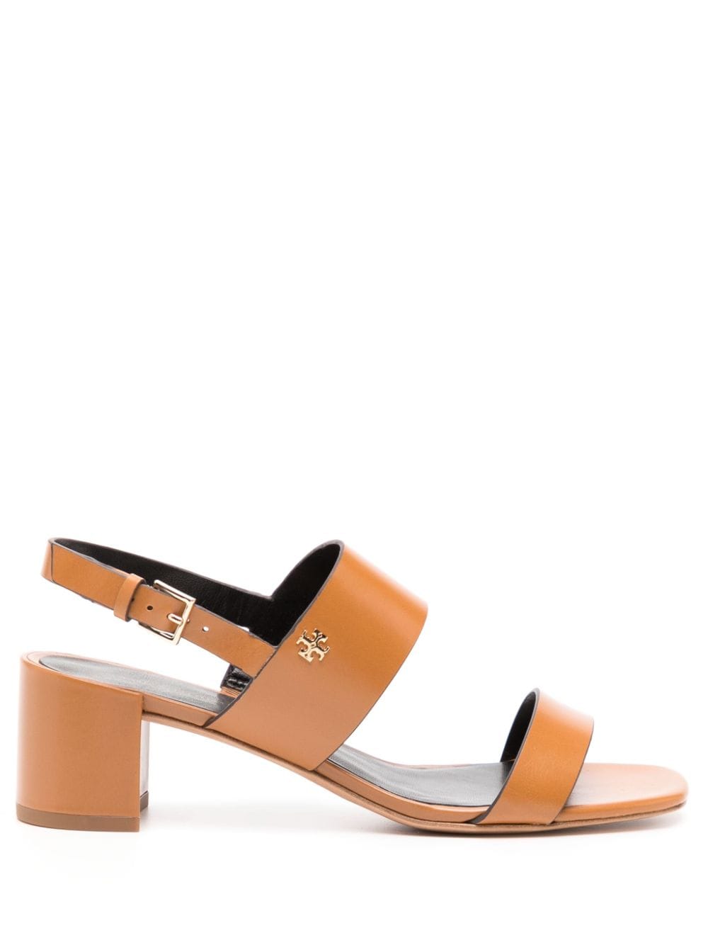 Tory Burch Double T 50mm leather sandals - Brown von Tory Burch