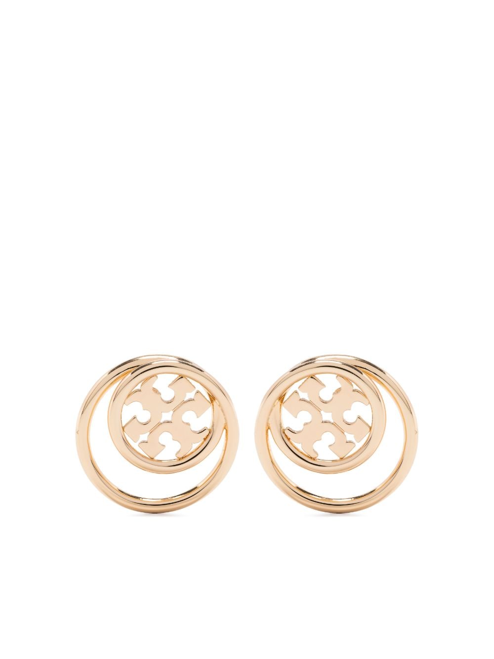 Tory Burch Double T cut-out stud earrings - Gold von Tory Burch