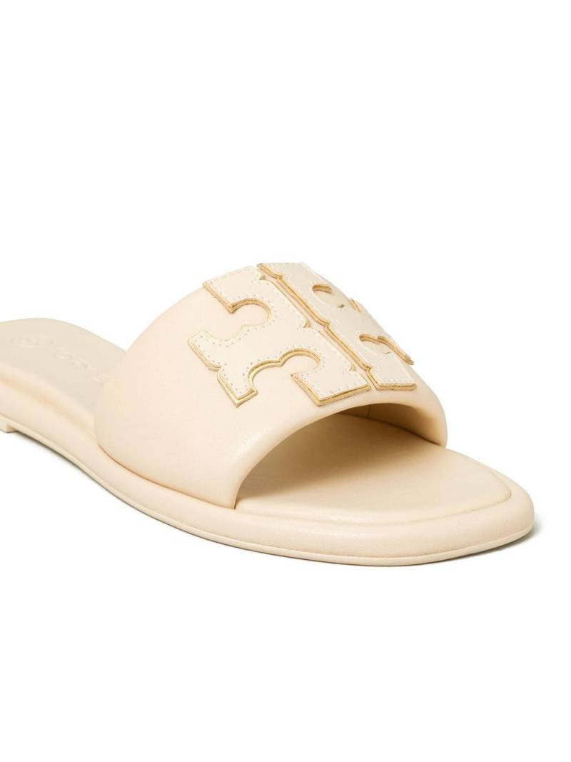 Tory Burch Double T flat sandals - Neutrals von Tory Burch