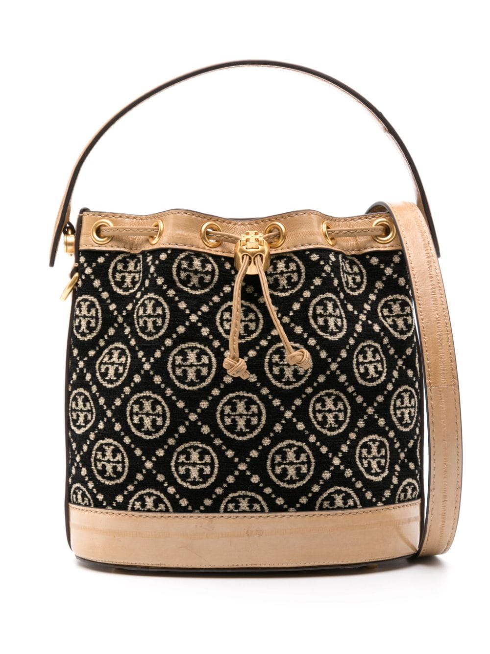 Tory Burch Double T bucket bag - Black von Tory Burch