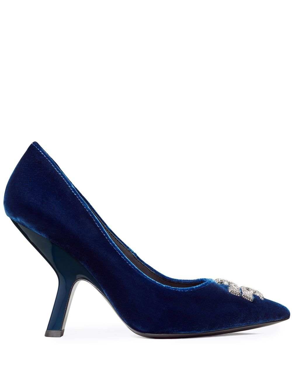 Tory Burch Eleanor 100mm velvet pumps - Blue von Tory Burch