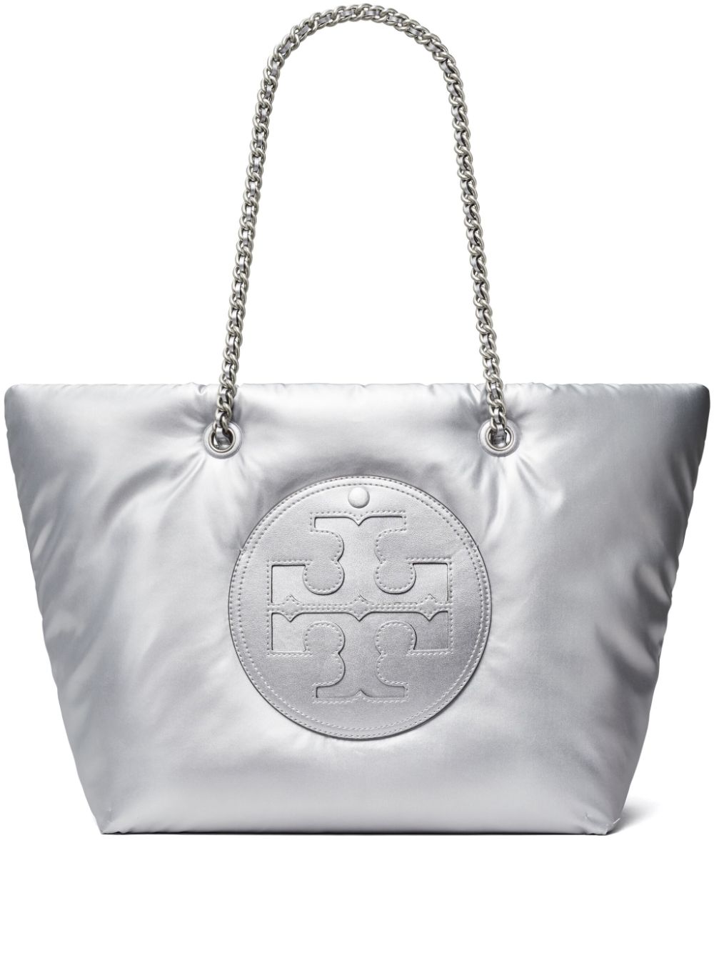 Tory Burch Ella logo-plaque tote bag - Silver von Tory Burch