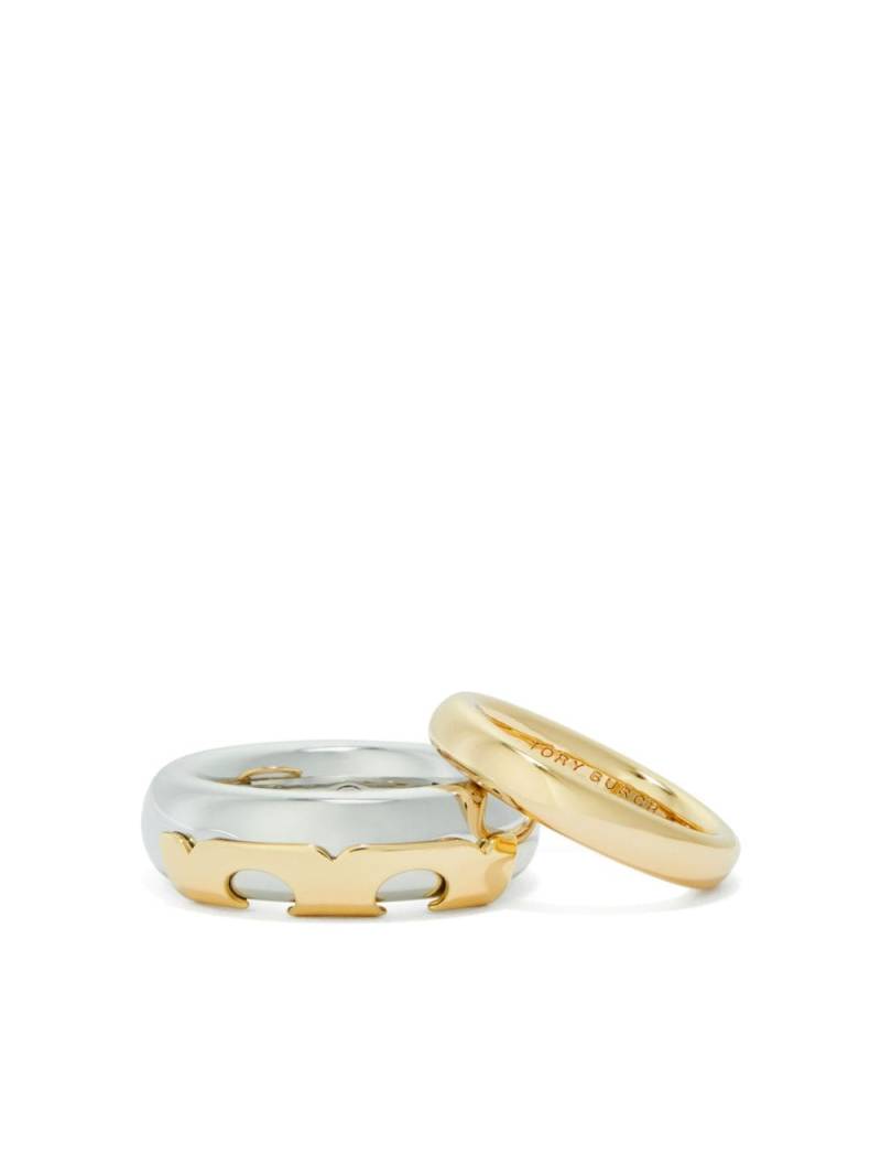 Tory Burch Essential rings (set of two) - Silver von Tory Burch