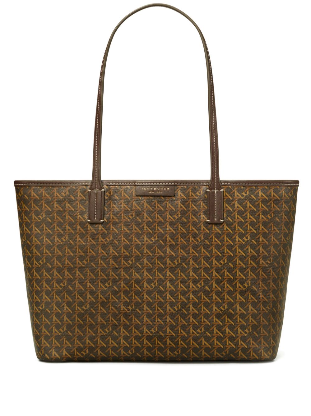 Tory Burch Ever-Ready small monogram-pattern tote bag - Brown von Tory Burch