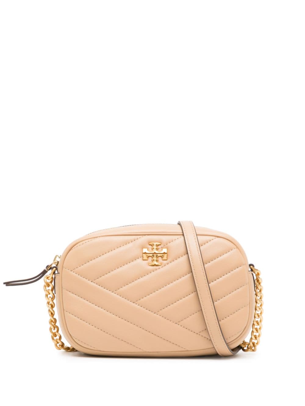 Tory Burch Kira chevron-stitch leather crossbody bag - Brown von Tory Burch