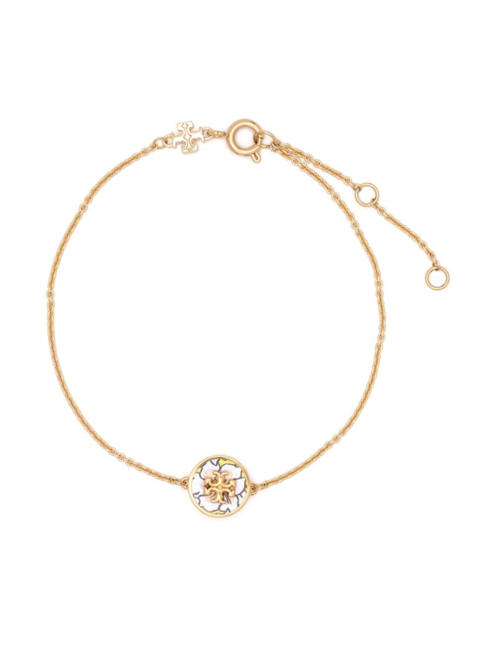 Tory Burch Kira enamel-detail chain bracelet - Gold von Tory Burch