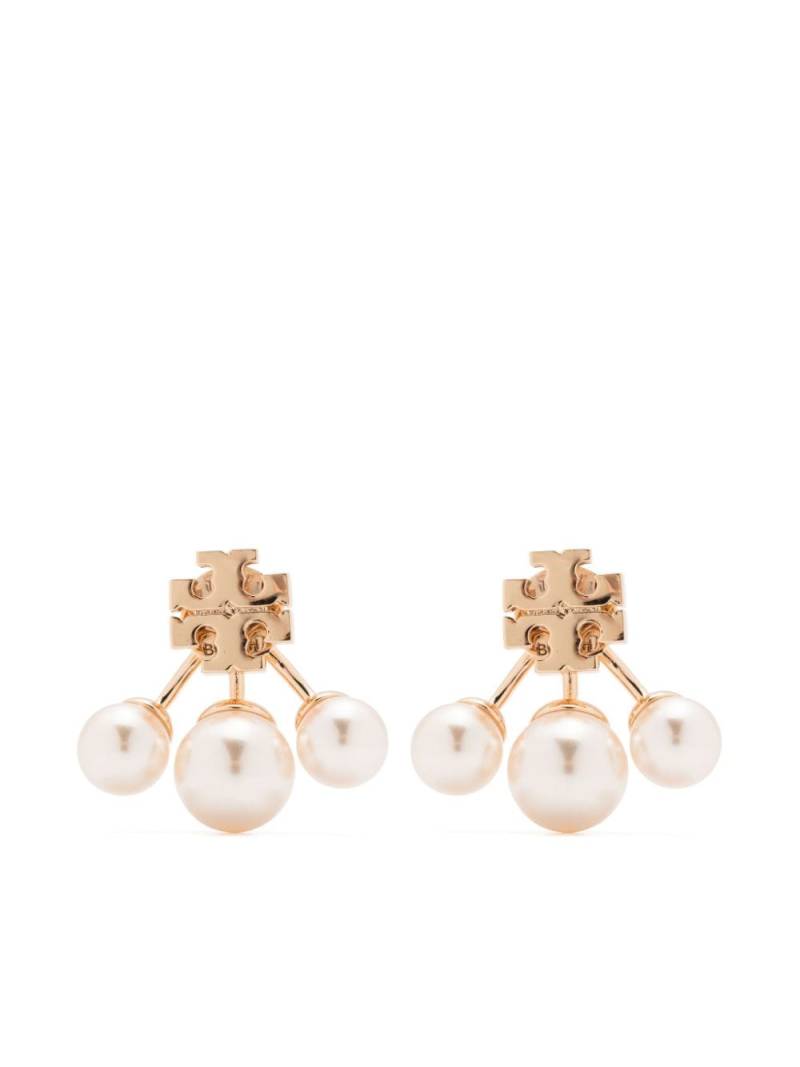 Tory Burch Kira post-back pearl earrings - Gold von Tory Burch