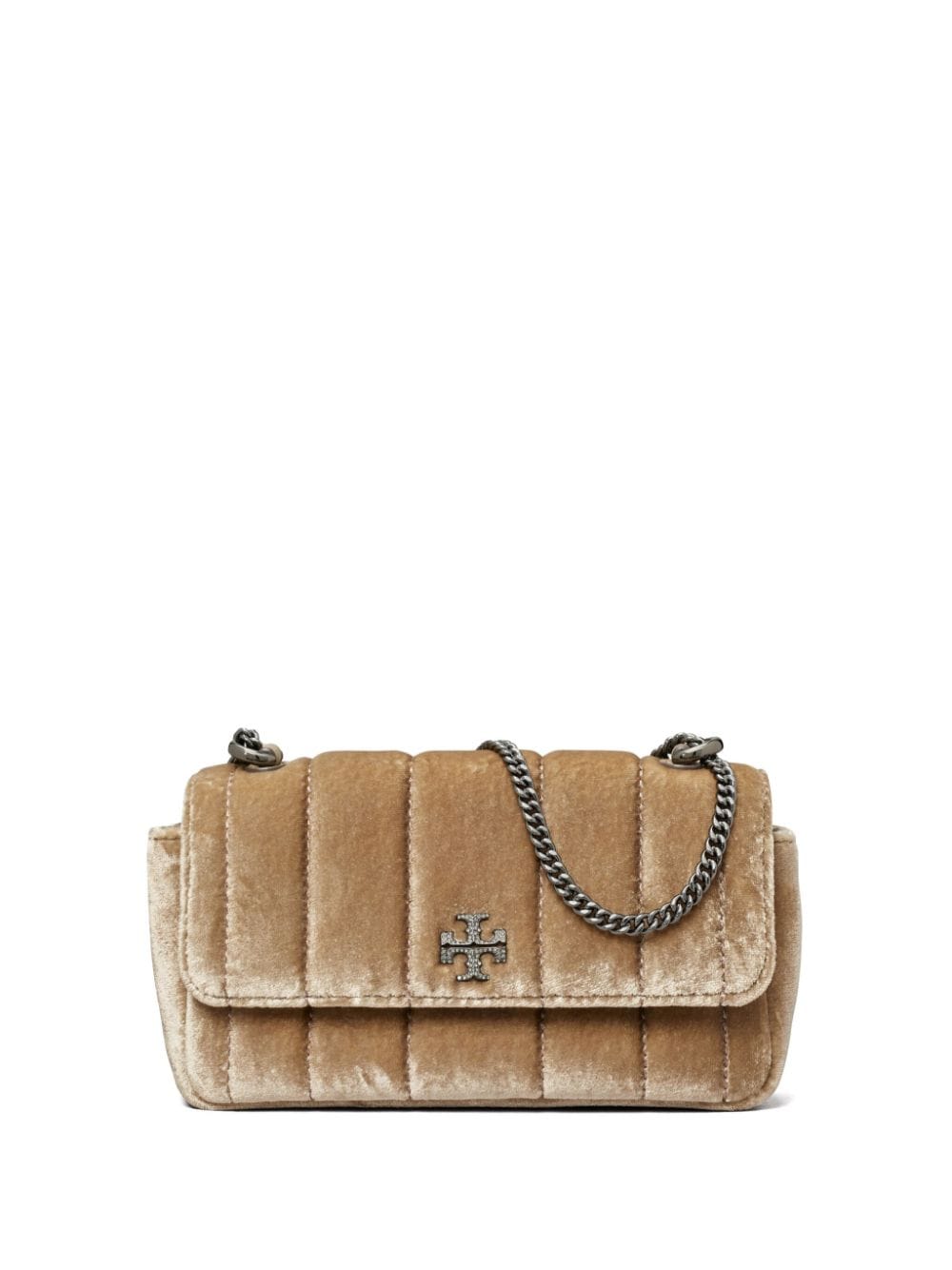 Tory Burch Kira velvet crossbody bag - Neutrals von Tory Burch