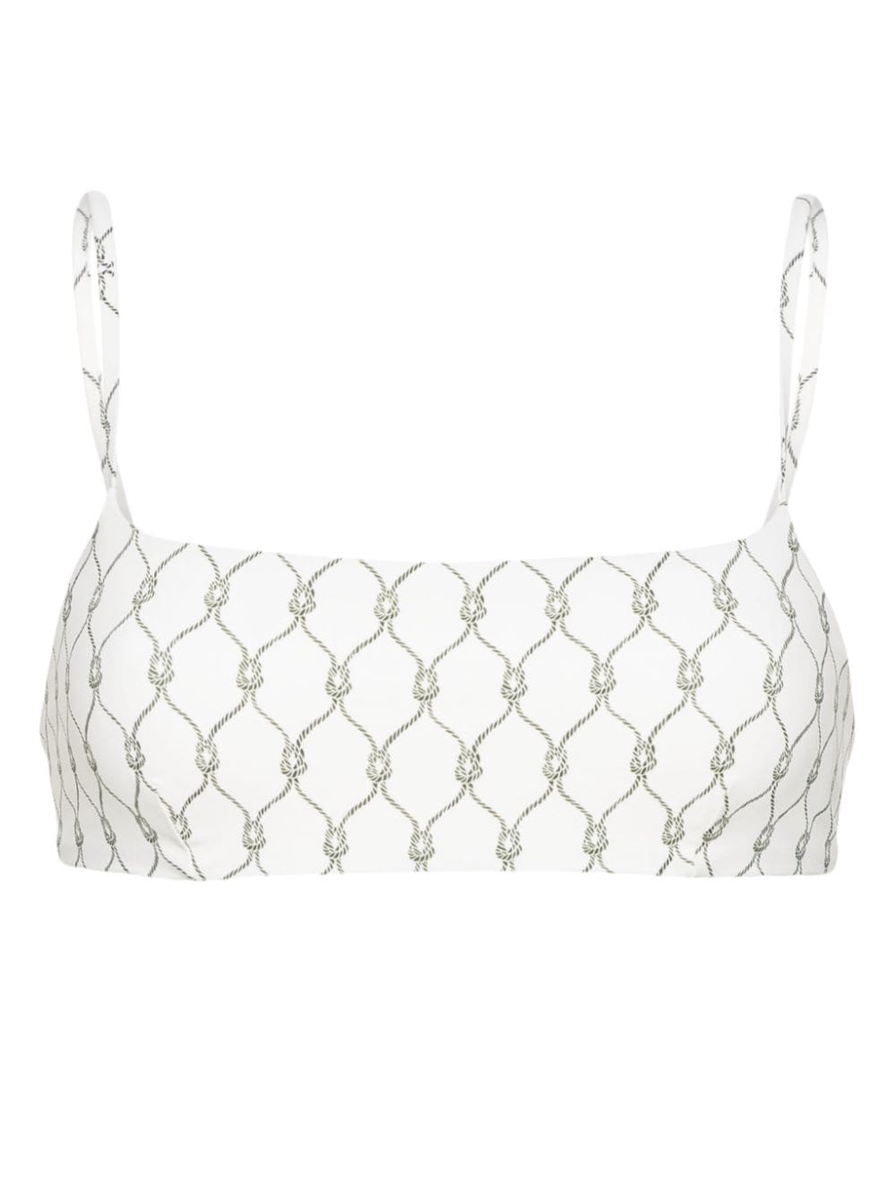 Tory Burch Knot-print bikini top - Neutrals von Tory Burch