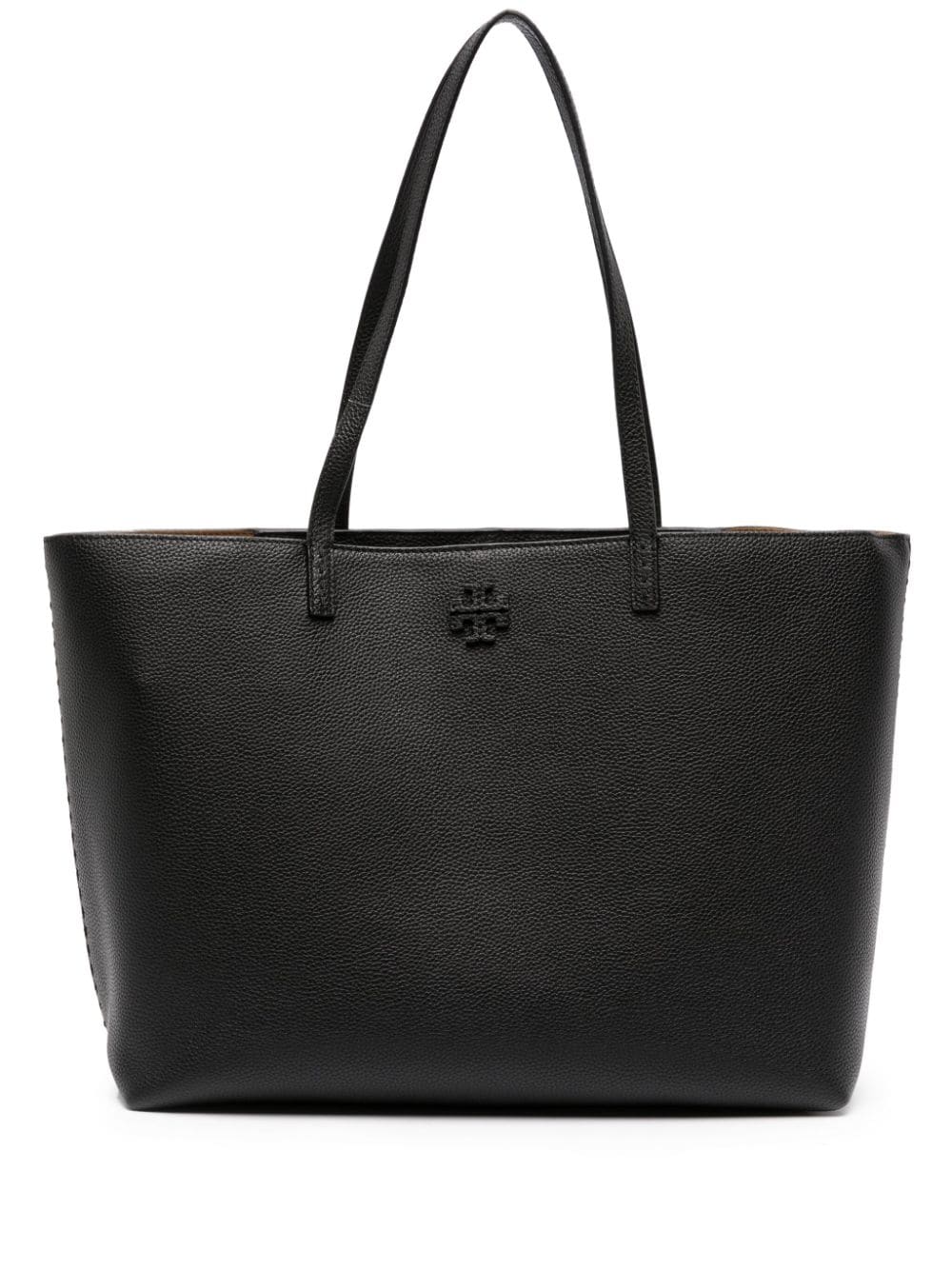 Tory Burch McGraw leather tote bag - Black von Tory Burch