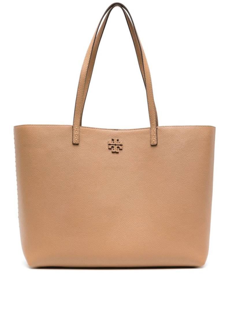 Tory Burch McGraw leather tote bag - Brown von Tory Burch