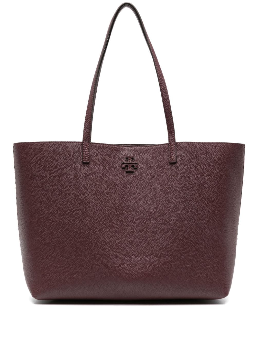 Tory Burch McGraw grained-leather tote bag - Purple von Tory Burch