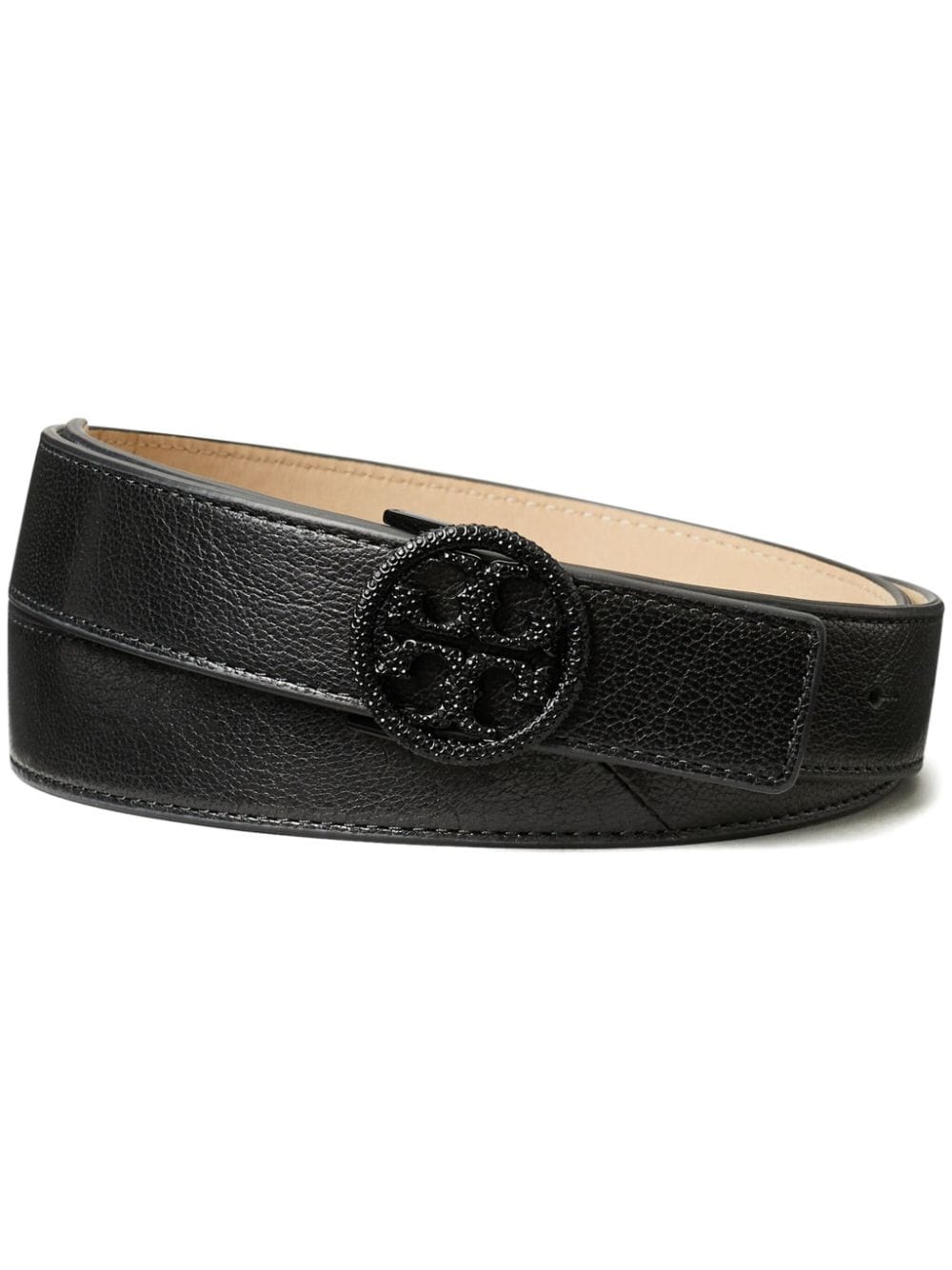 Tory Burch Miller crystal-embellished leather belt - Black von Tory Burch