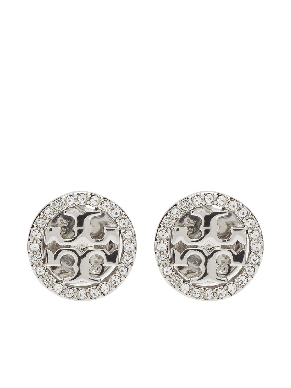 Tory Burch Miller crystal-embellished stud earrings - Silver von Tory Burch