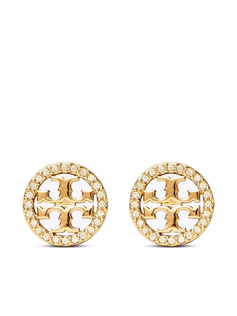 Tory Burch Miller pavé stud earrings - Gold von Tory Burch