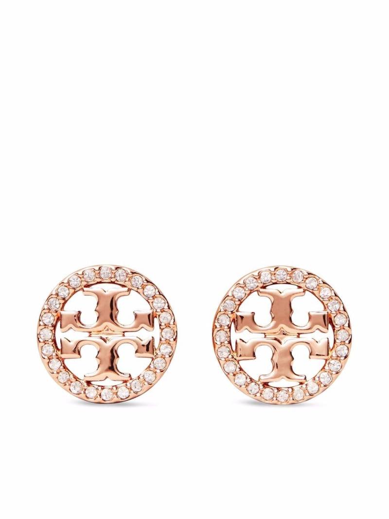 Tory Burch Miller pavé stud earrings - Pink von Tory Burch