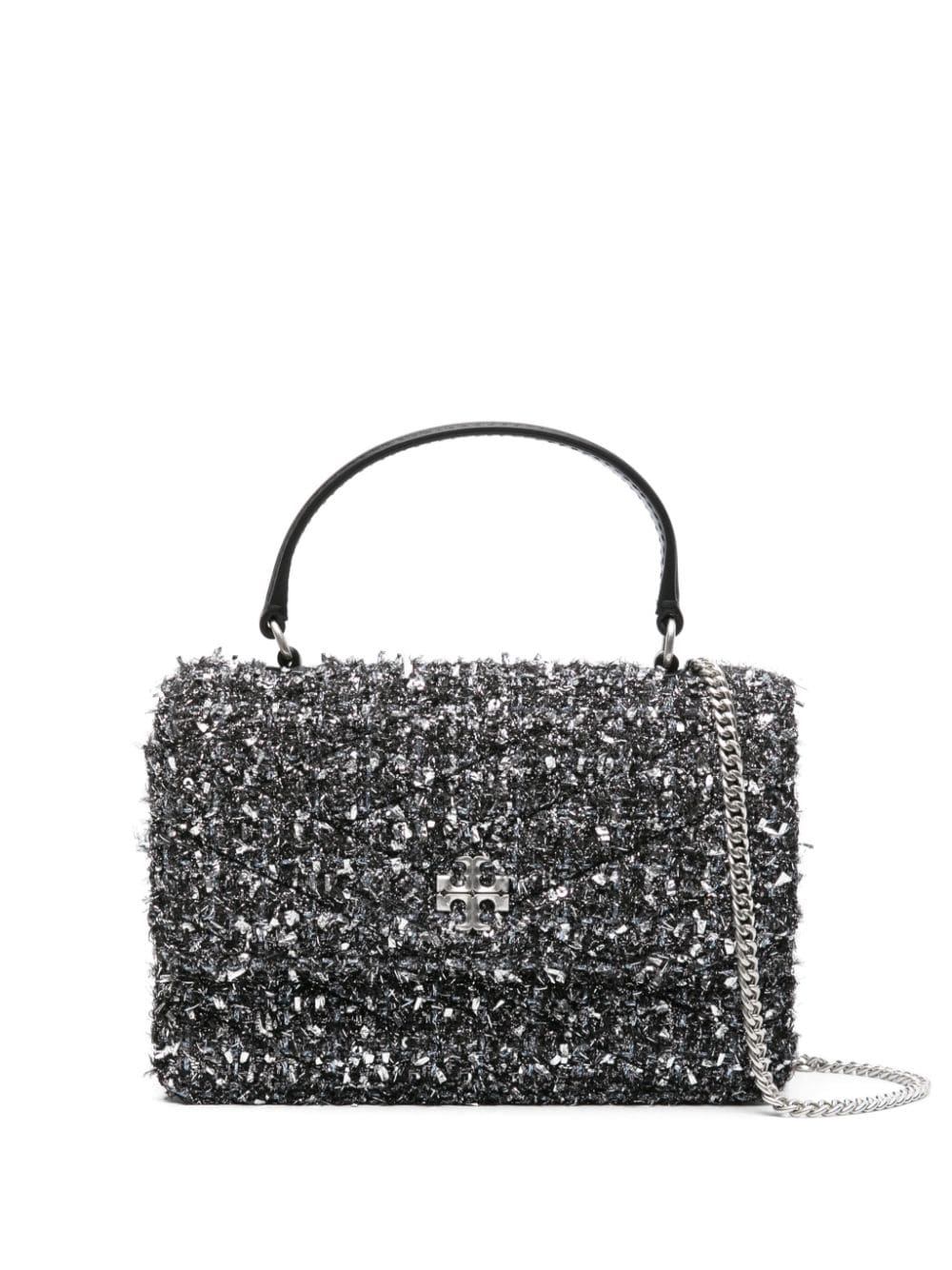 Tory Burch Mini Kira tweed tote bag - Black von Tory Burch