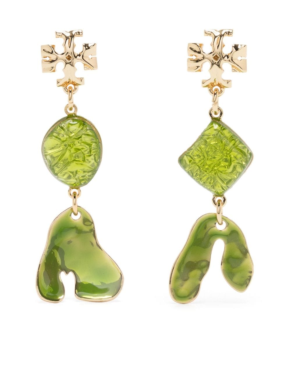 Tory Burch Roxanne drop earrings - Green von Tory Burch