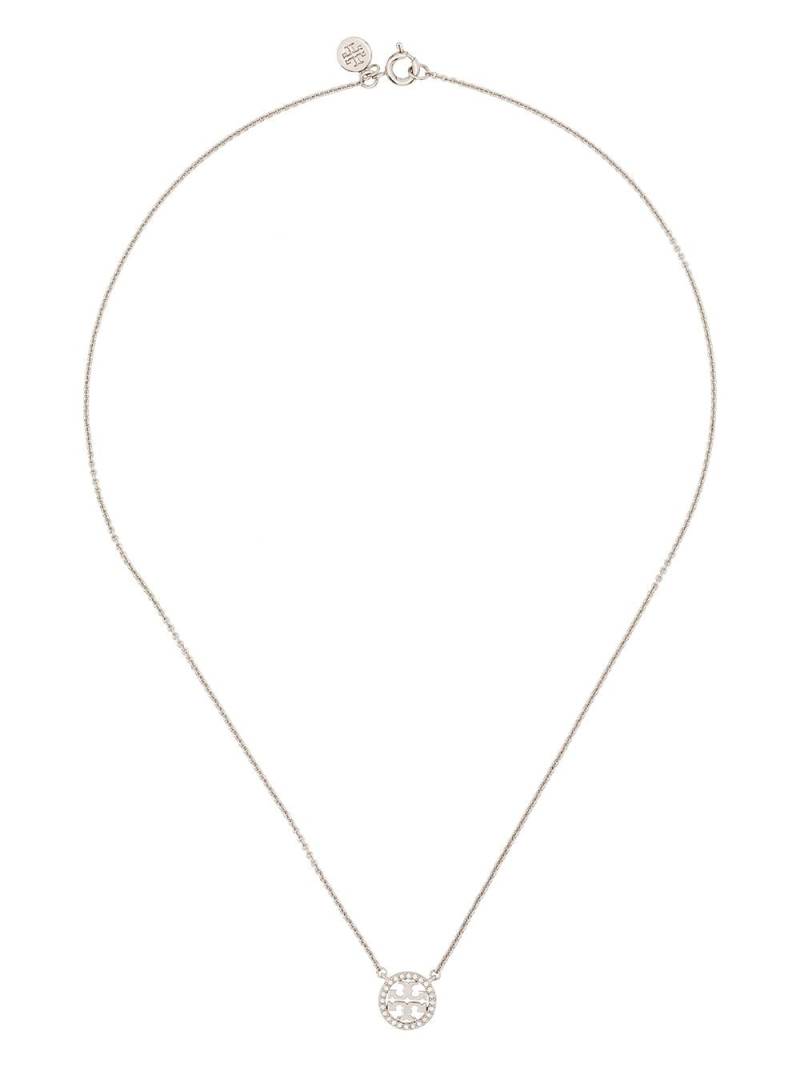 Tory Burch Miller Double T crystal necklace - Silver von Tory Burch