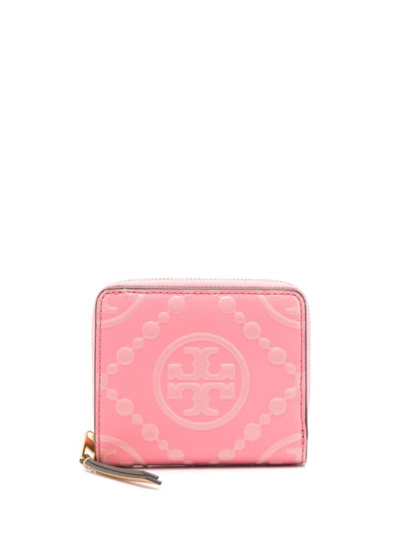 Tory Burch T Monogram Contrast leather wallet - Pink von Tory Burch