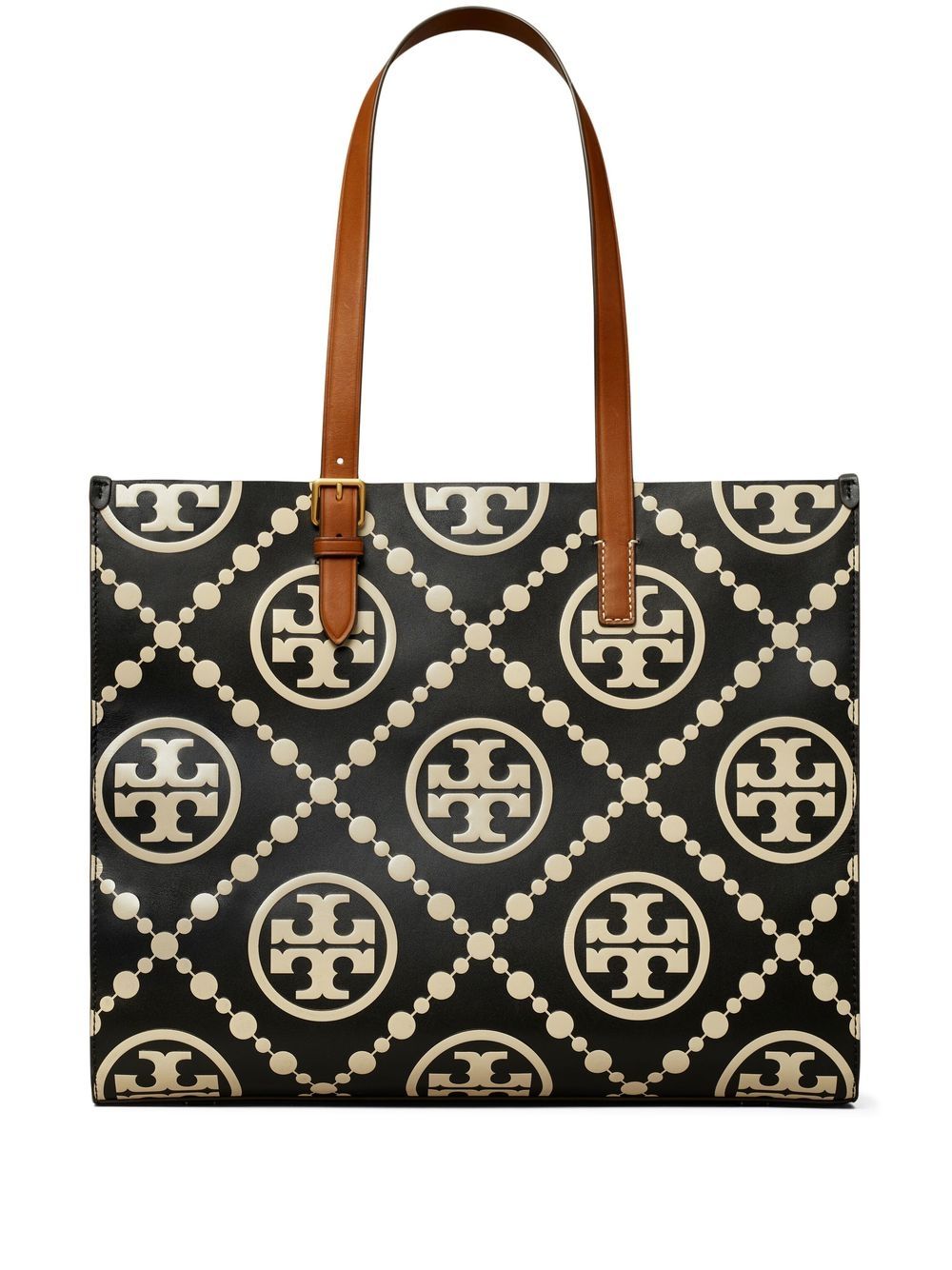 Tory Burch T Monogram embossed tote bag - Black von Tory Burch