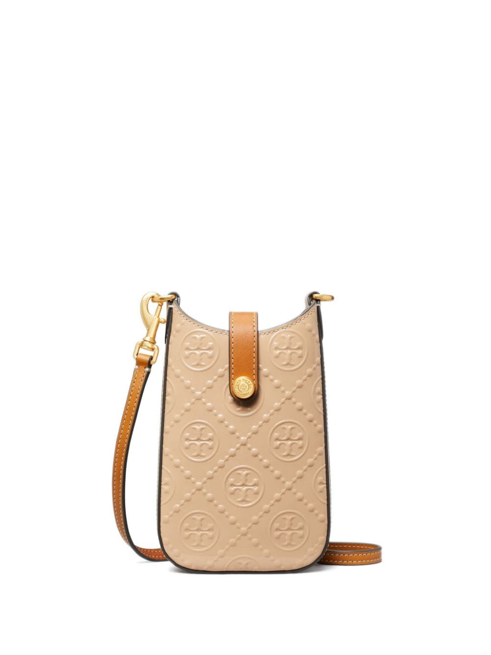 Tory Burch T Monogram leather crossbody bag - Neutrals von Tory Burch