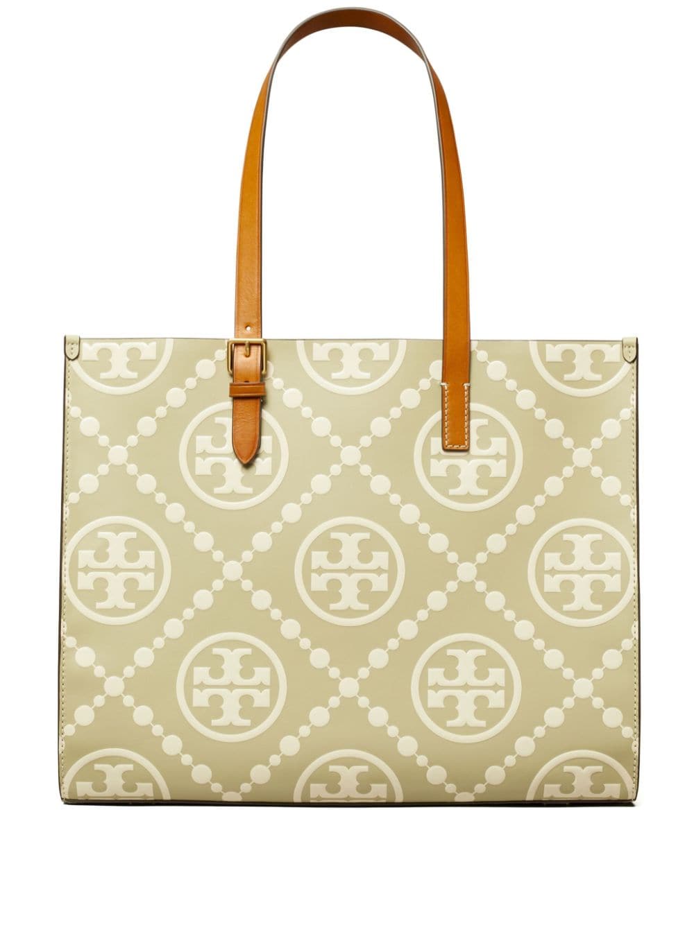 Tory Burch T Monogram leather tote bag - Green von Tory Burch