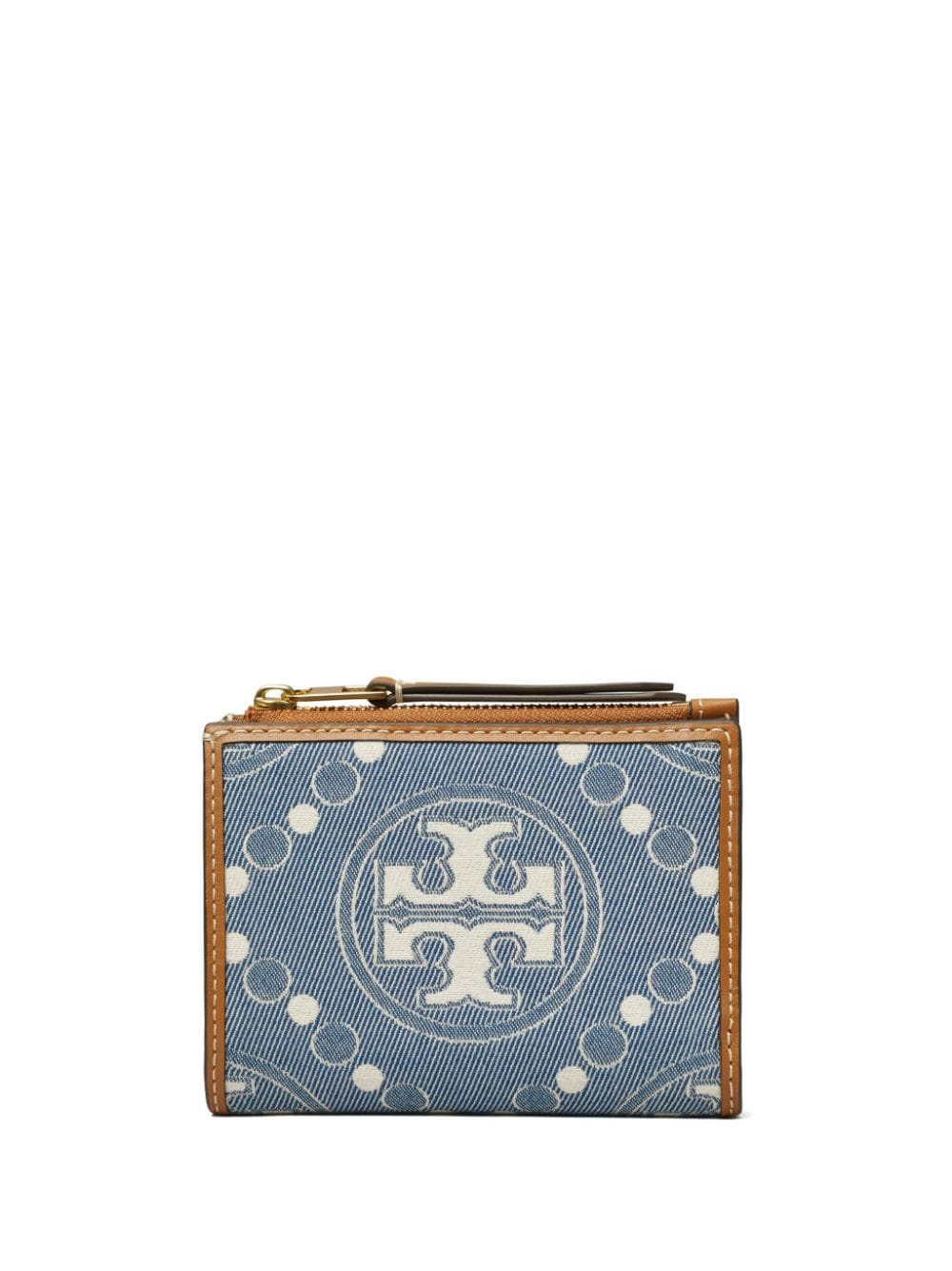 Tory Burch T monogram denim bi-fold wallet - Blue von Tory Burch