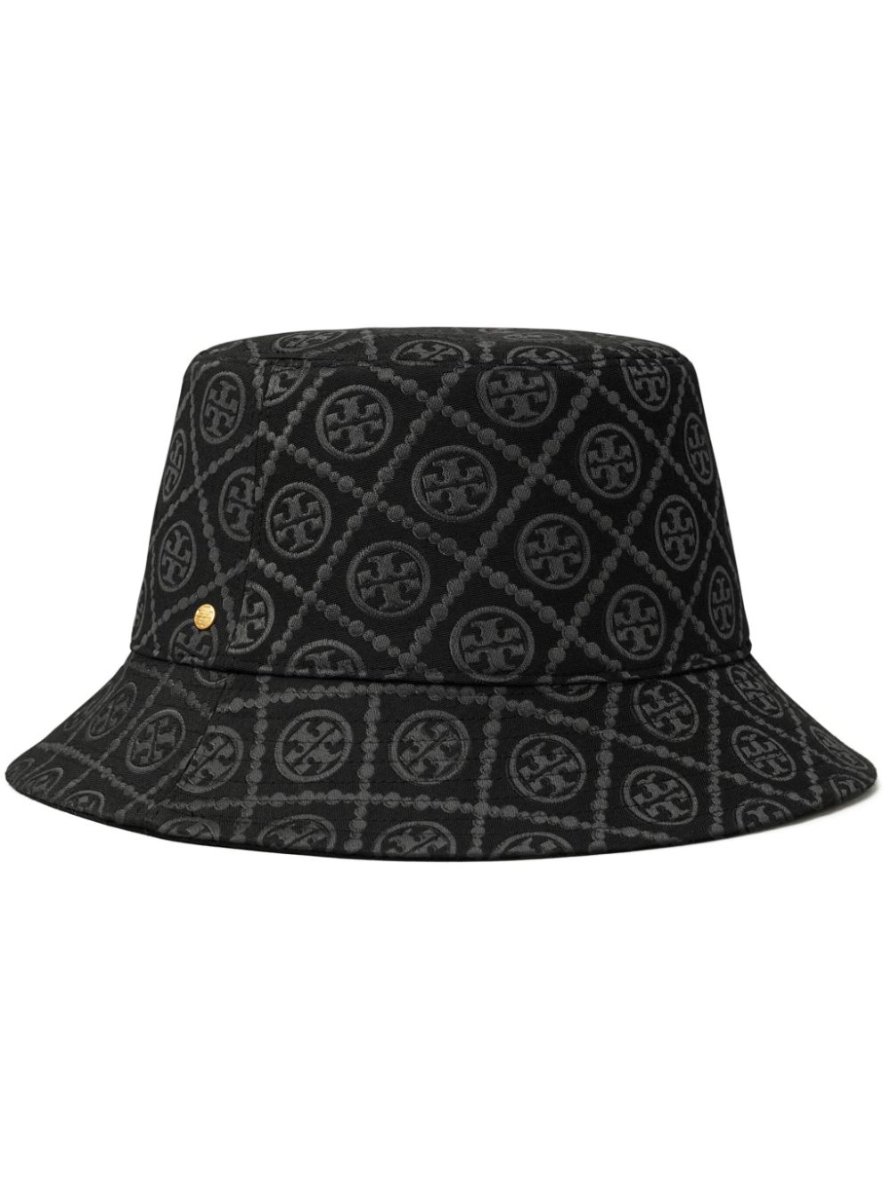 Tory Burch T monogram-pattern reversible bucket hat - Black von Tory Burch