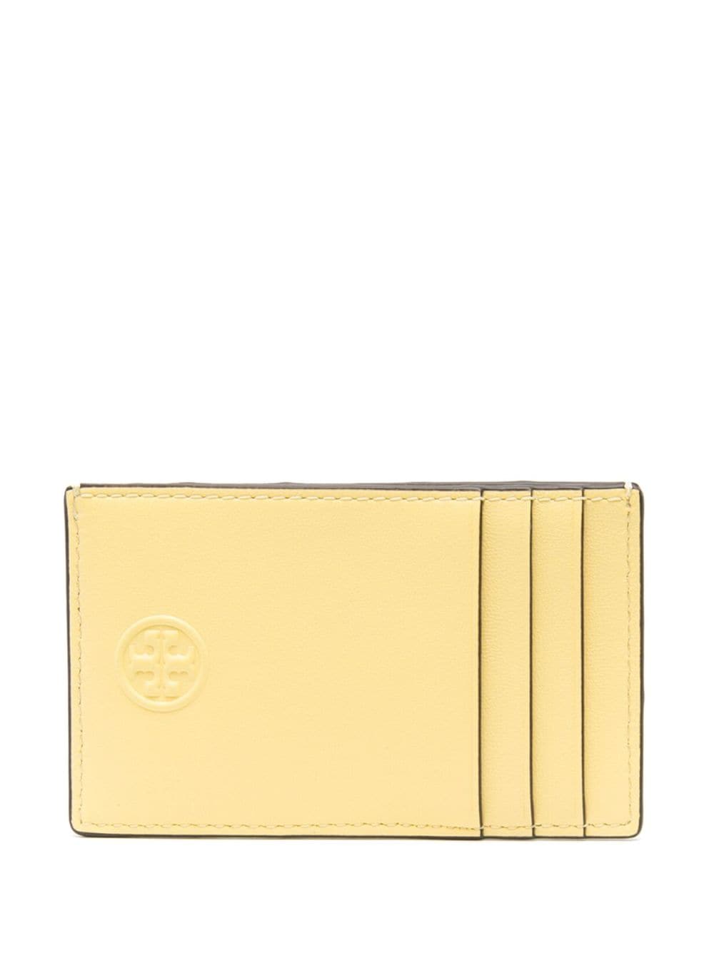 Tory Burch Fleming diamond-pattern cardholder - Yellow von Tory Burch