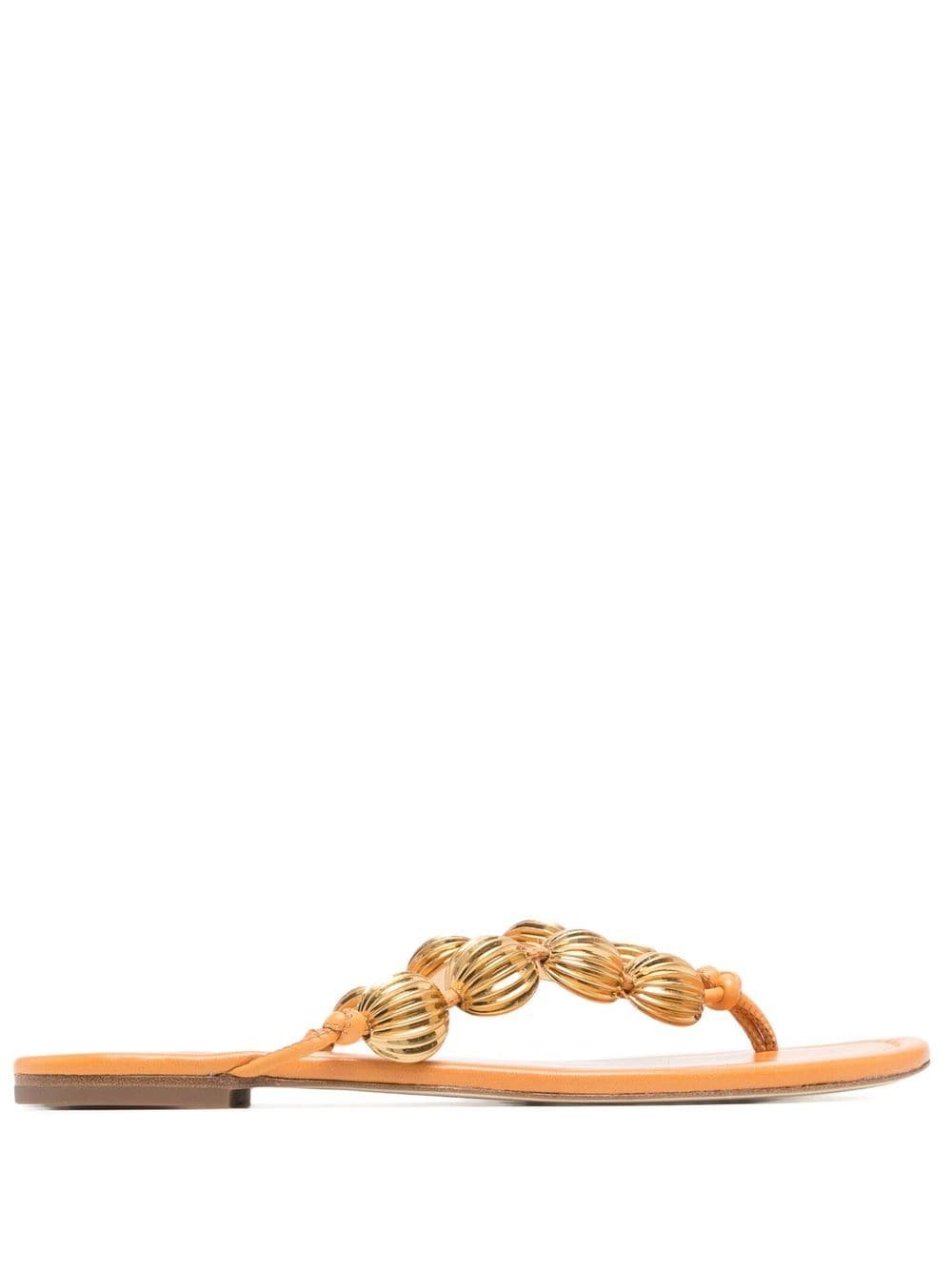 Tory Burch bead-detail open-toe sandals - Orange von Tory Burch