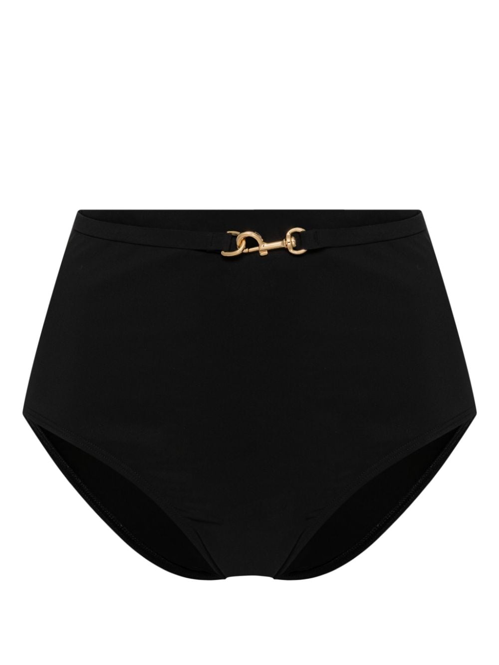 Tory Burch belted high-waisted bikini bottoms - Black von Tory Burch