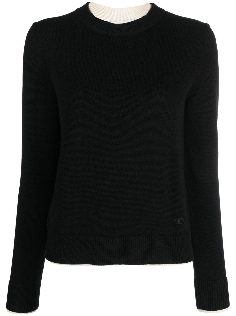 Tory Burch crew neck cashmere jumper - Black von Tory Burch