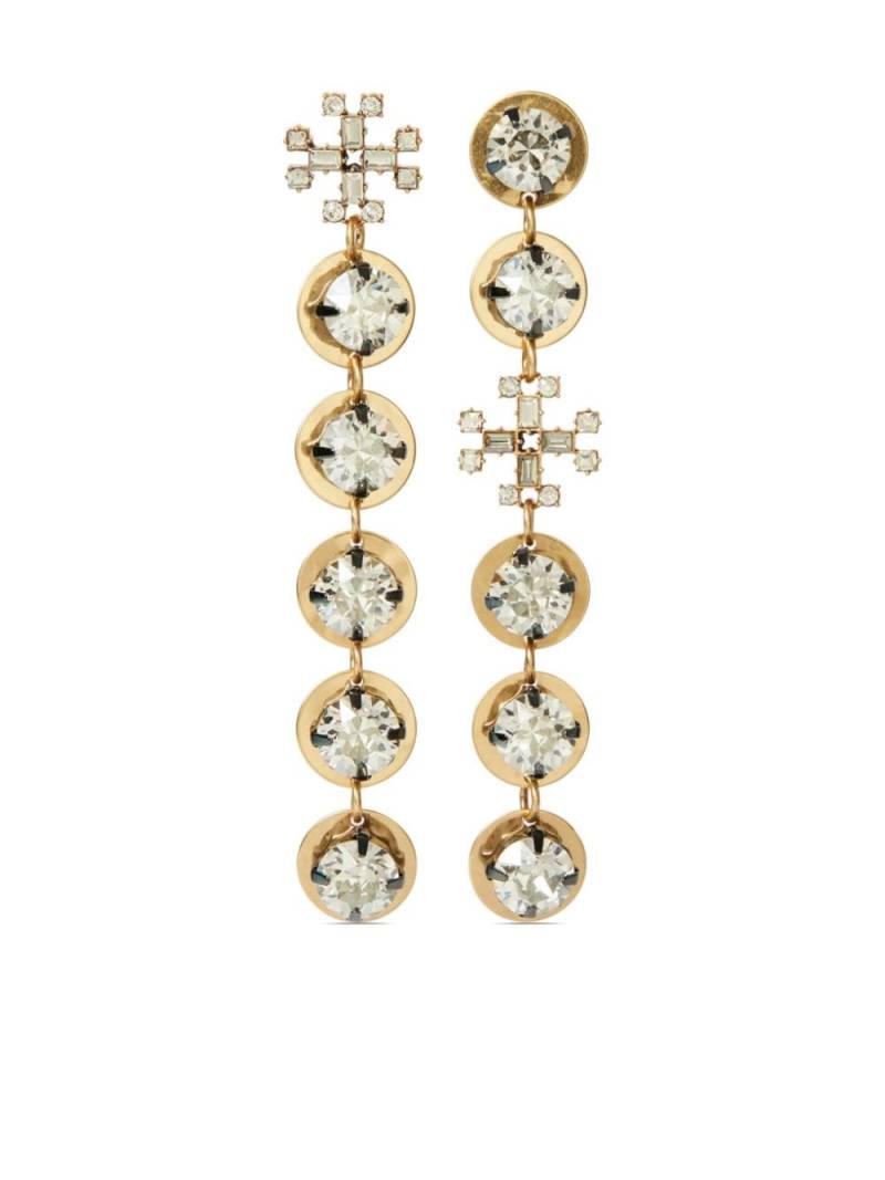 Tory Burch crystal drop earrings - Gold von Tory Burch