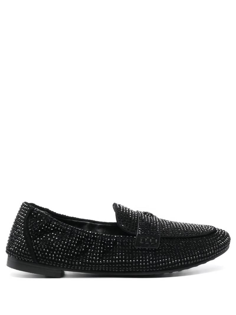 Tory Burch crystal embellished loafers - Black von Tory Burch