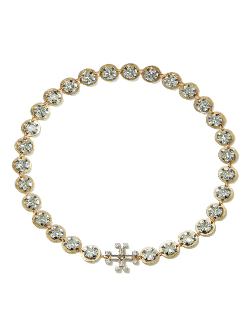 Tory Burch crystal logo-embllishd necklace - Gold von Tory Burch