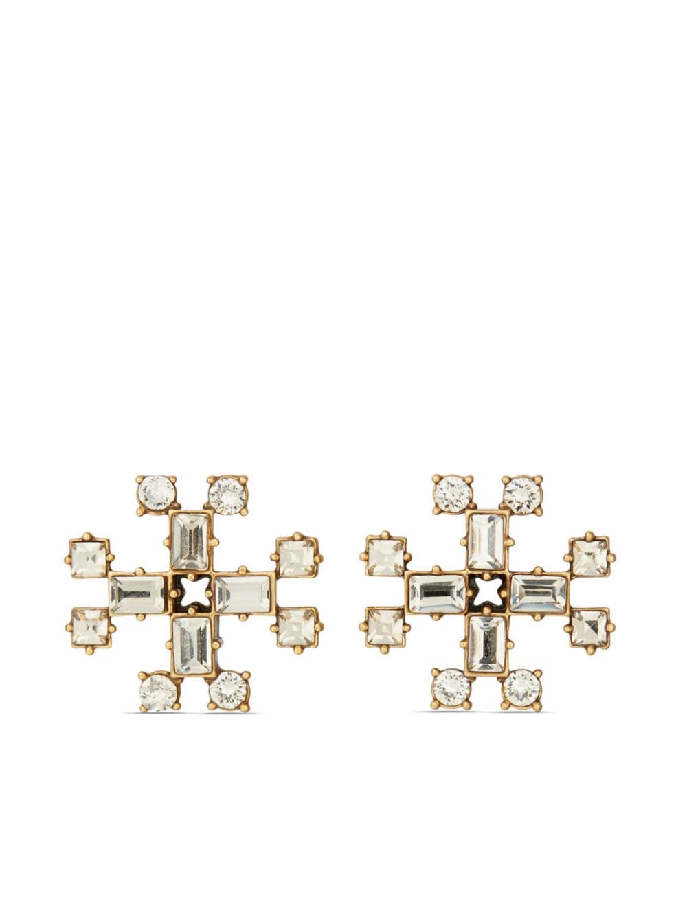 Tory Burch crystal stud earrings - Gold von Tory Burch