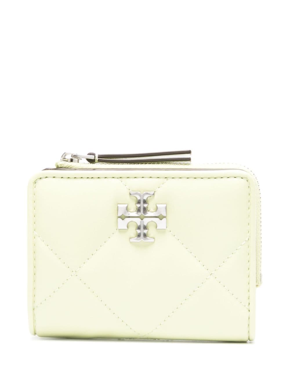 Tory Burch double-T matelassé wallet - Green von Tory Burch