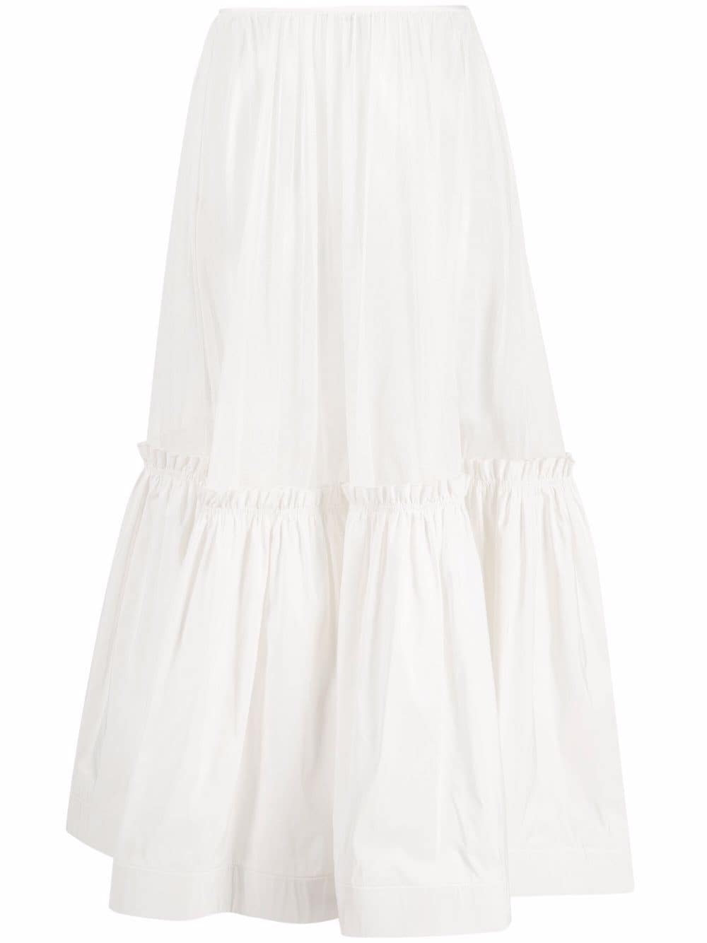 Tory Burch flared maxi skirt - White von Tory Burch