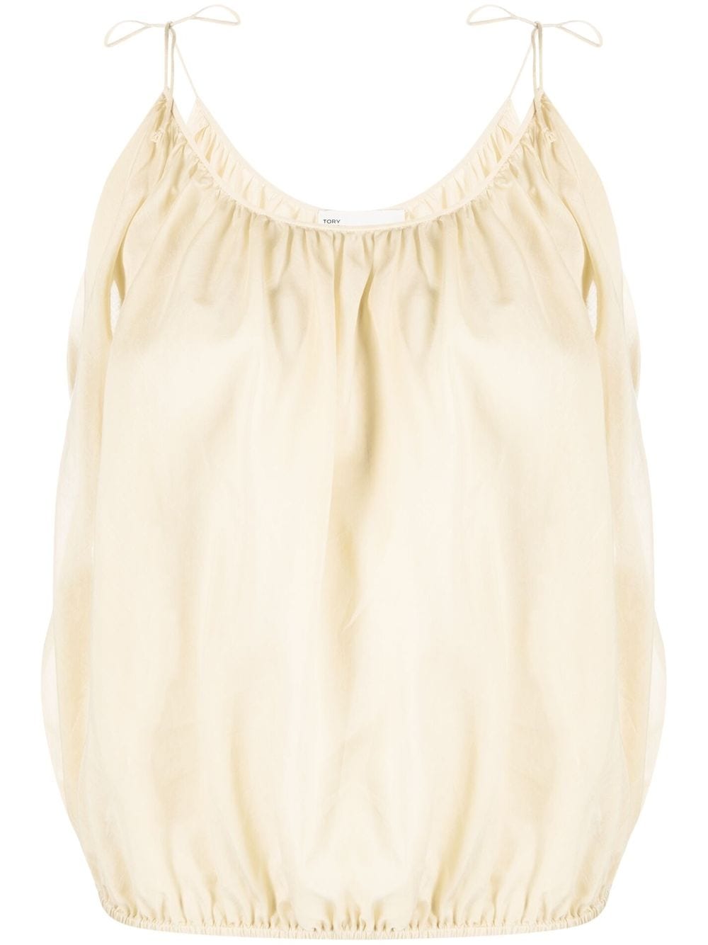 Tory Burch gathered-trim detail top - Neutrals von Tory Burch