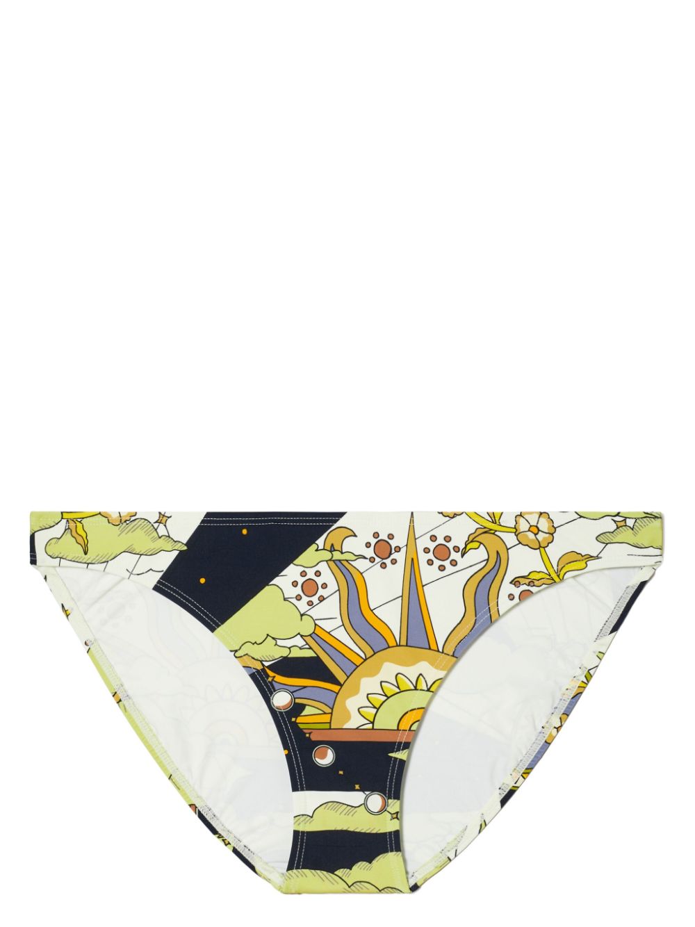 Tory Burch graphic-print bikini bottoms - Blue von Tory Burch