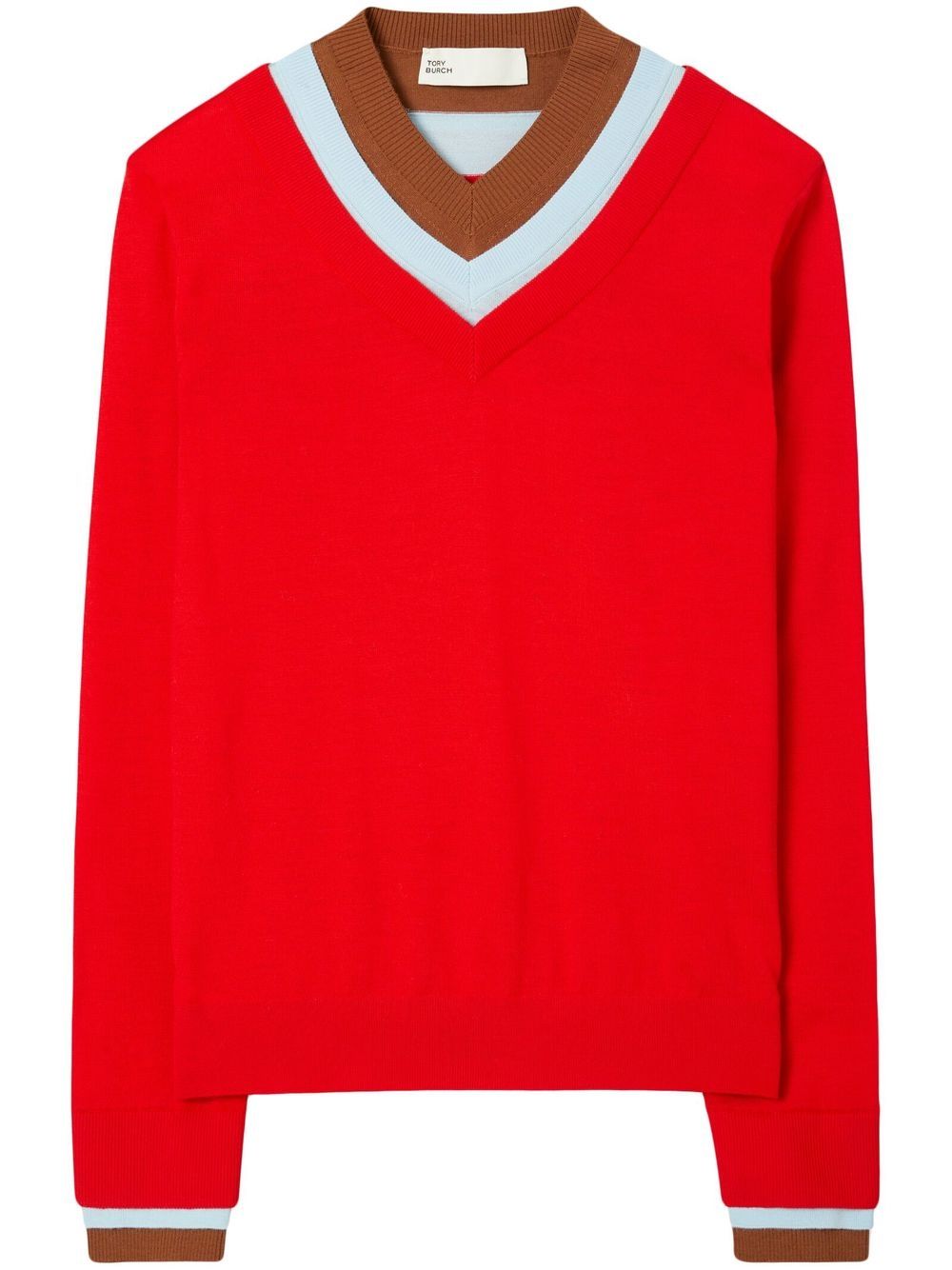 Tory Burch layered-detail wool jumper von Tory Burch