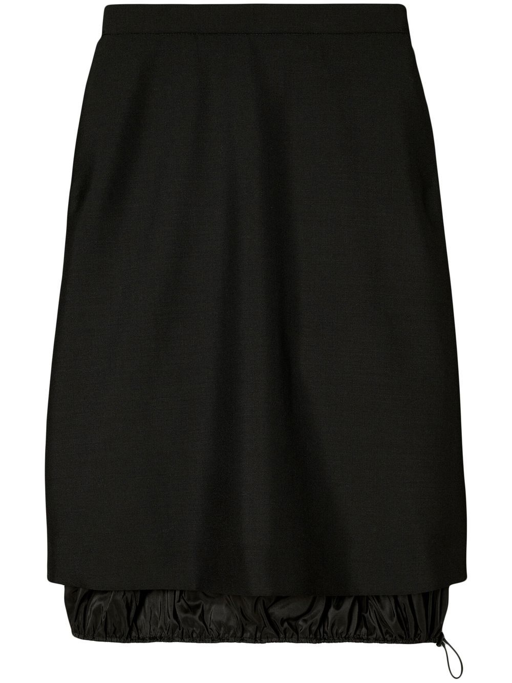 Tory Burch layered wool-mohair skirt - Black von Tory Burch