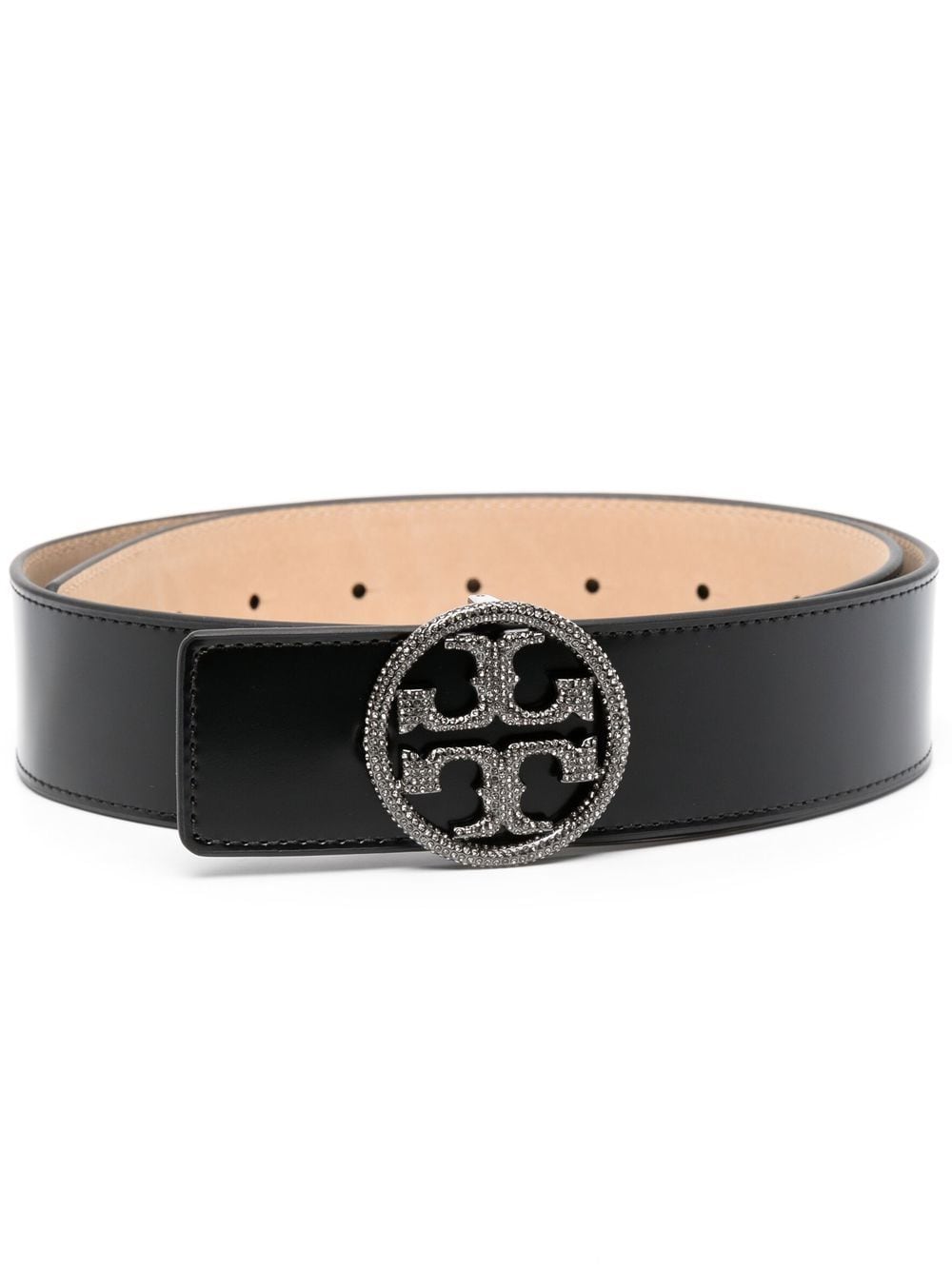 Tory Burch logo-buckle detail belt - Black von Tory Burch