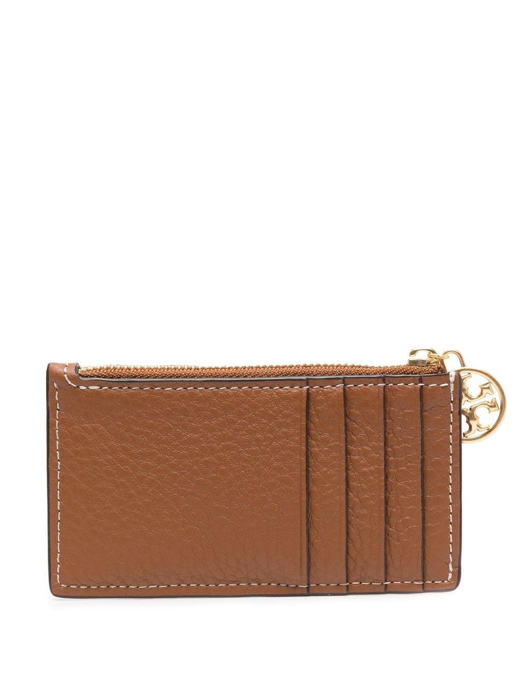 Tory Burch MILLER TOP-ZIP CARD CASE - Brown von Tory Burch