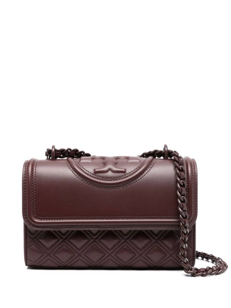 Tory Burch logo-embossed quilted-leather shoulder bag - Brown von Tory Burch