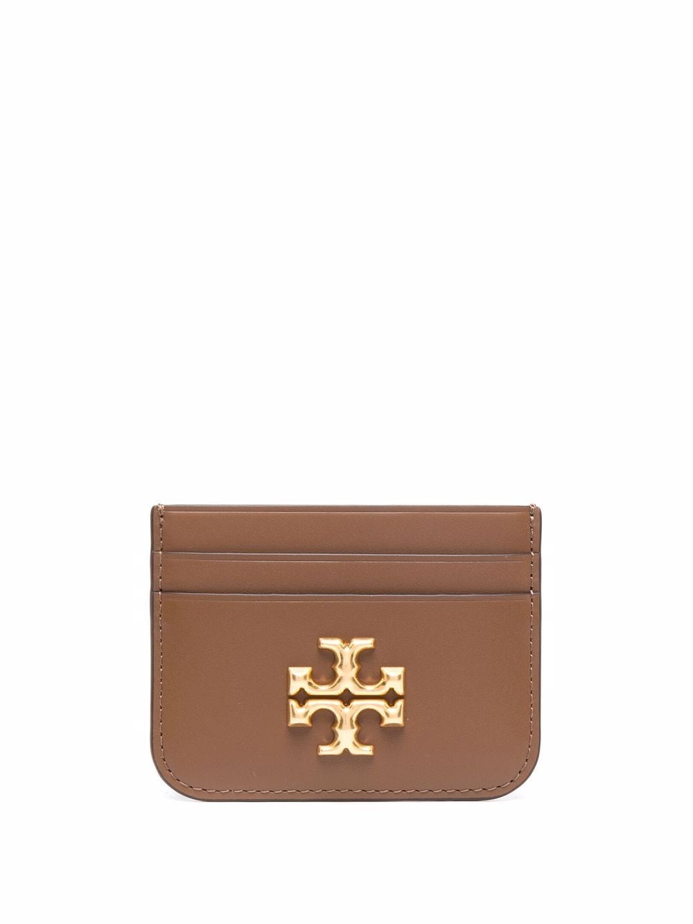 Tory Burch logo-motif leather cardholder - Brown von Tory Burch