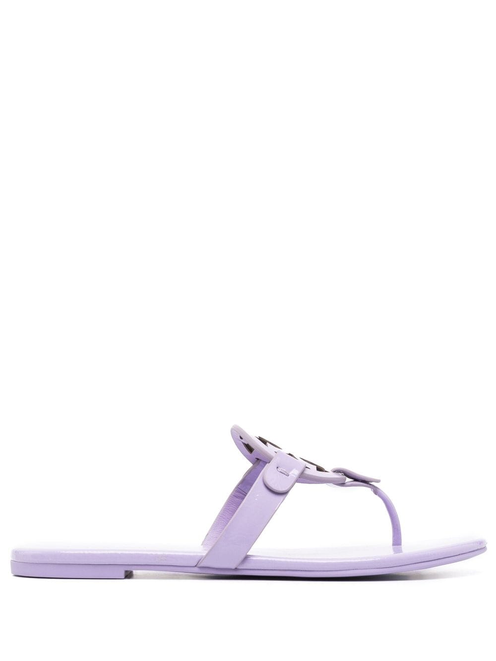 Tory Burch logo-patch detail slides - Purple von Tory Burch