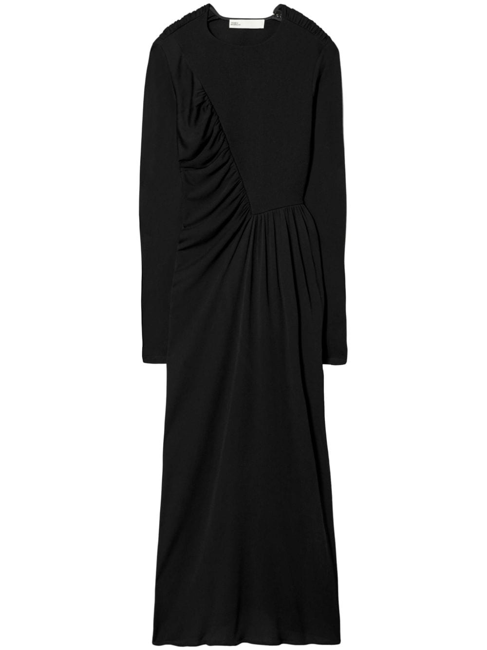 Tory Burch long-sleeved ruched-detail midi dress - Black von Tory Burch